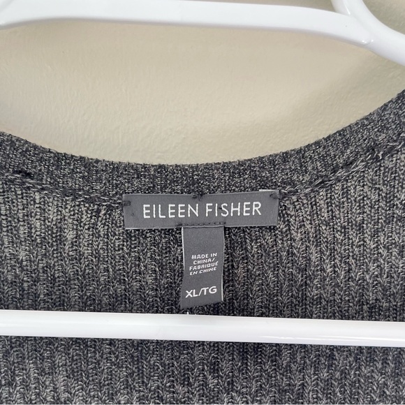 Eileen Fisher Women’s Dark Gray Open Front Long Cardigan Size XL - Picture 4 of 6